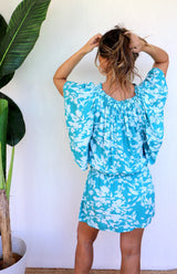 Holiday Dreaming Short Beach Dress/Top In Promise Land Aqua