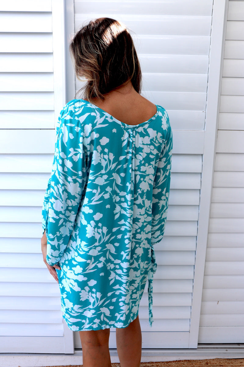 Daydream Long Sleeve Dress/Top in Promise Land Aqua