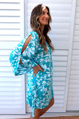 Daydream Long Sleeve Dress/Top in Promise Land Aqua