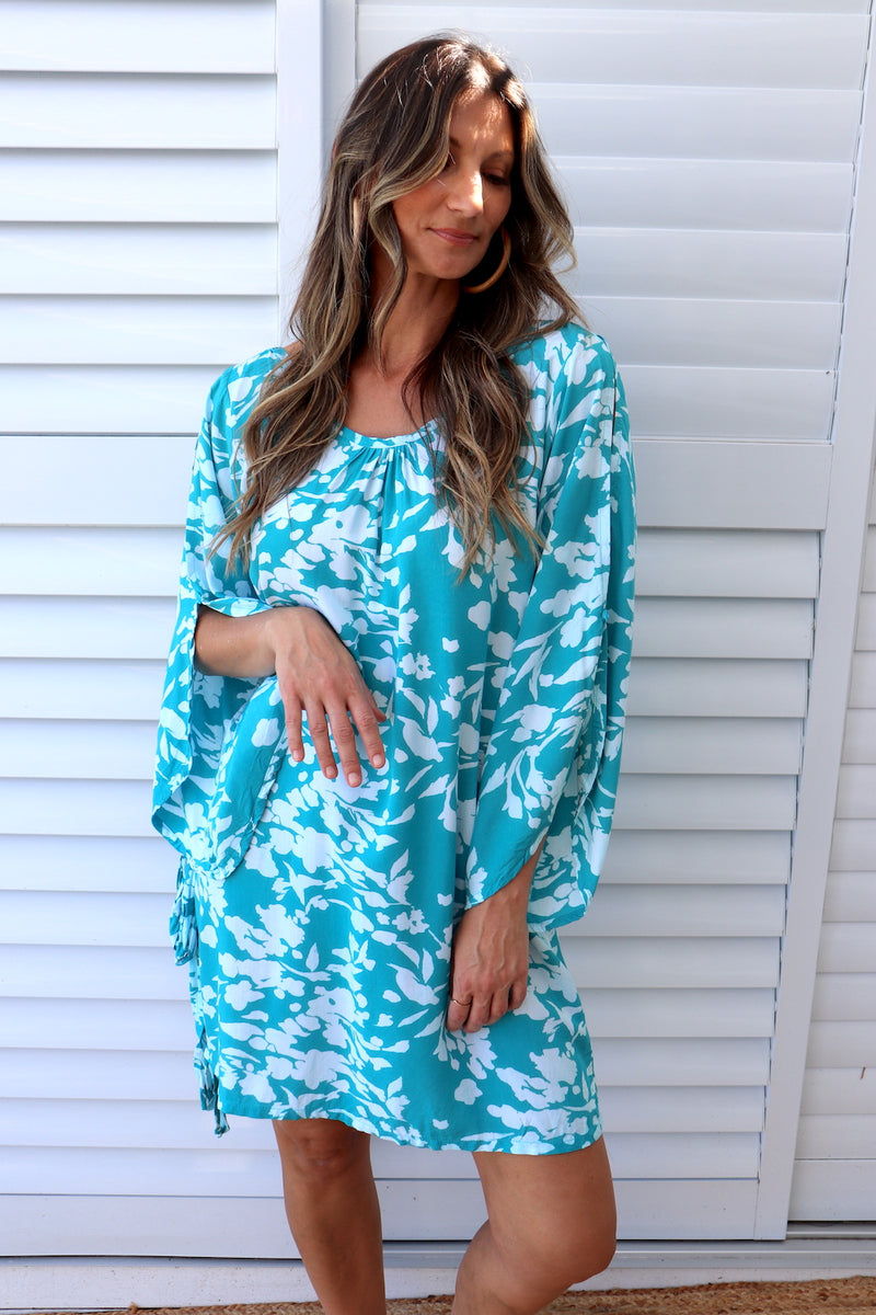 Daydream Long Sleeve Dress/Top in Promise Land Aqua