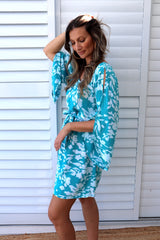 Daydream Long Sleeve Dress/Top in Promise Land Aqua