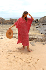 Long Kaftan In Metric Red