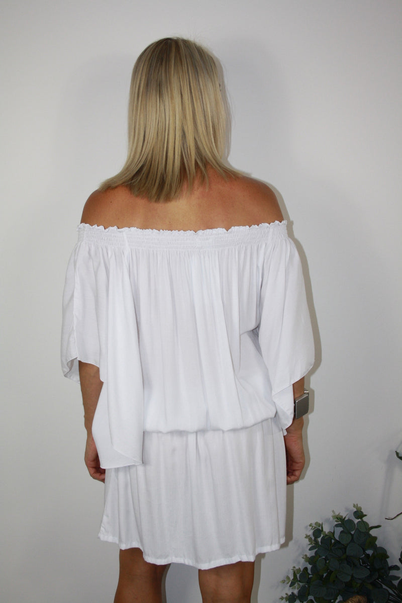 Holiday Dreaming Short Beach Dress/Top In White