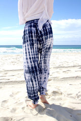 Perfect Travel Elastic Long Pant In Blue Splash