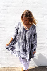 Set Free Batwing Top/Dress In Heartbeat Charcoal