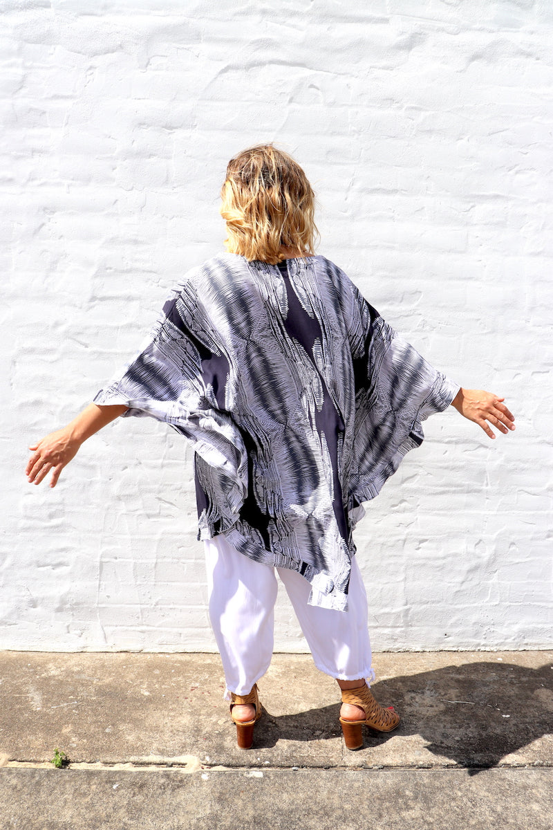 Set Free Batwing Top/Dress In Heartbeat Charcoal