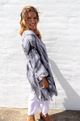 Set Free Batwing Top/Dress In Heartbeat Charcoal