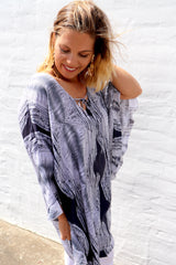 Set Free Batwing Top/Dress In Heartbeat Charcoal