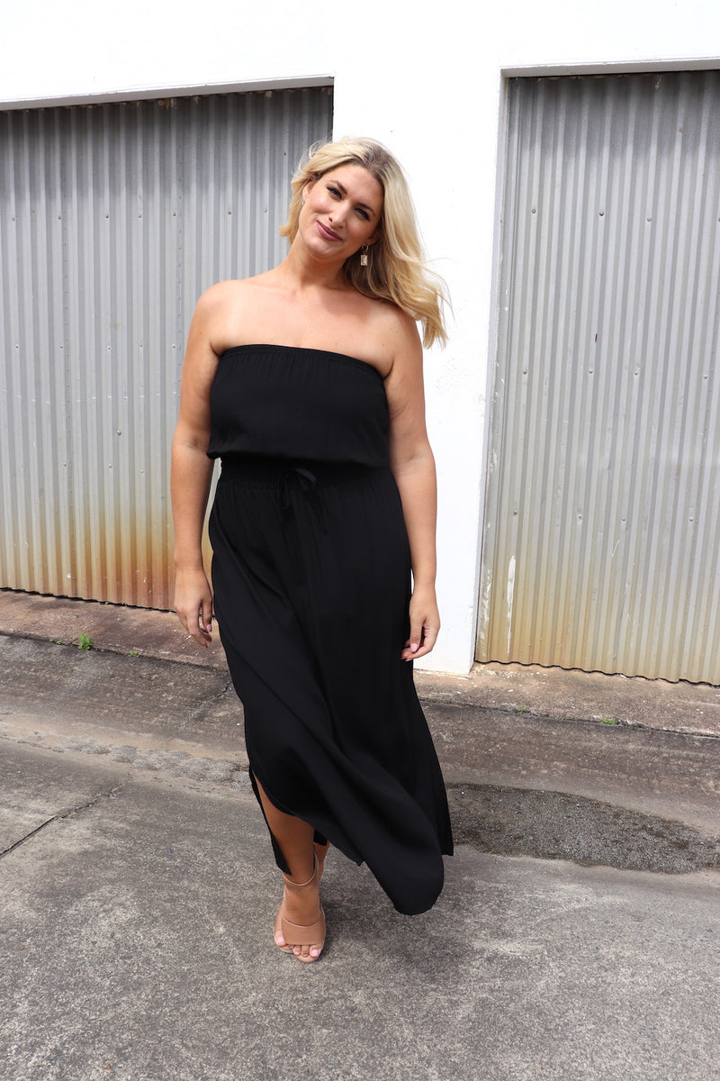 Daytripper Tube Maxi Dress In Black