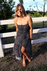 Florence Strapless Dress In Heavens Rain