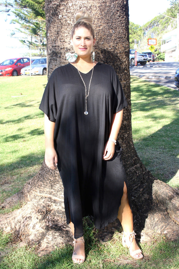 Long Kaftan In Black