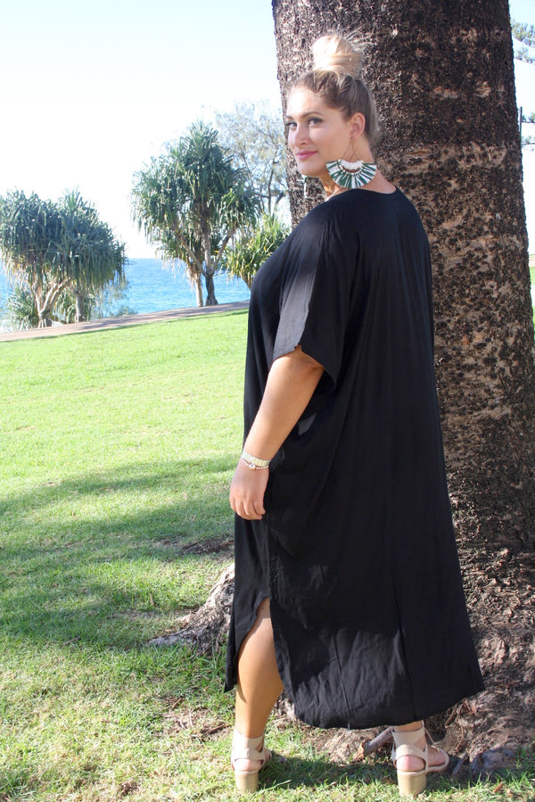 Long Kaftan In Black