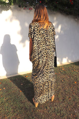 Island Holiday High Low Dress In Leopard