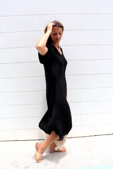 Kokomo Short Sleeve Dress in Black