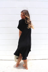 Kokomo Short Sleeve Dress in Black