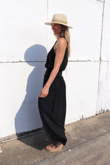 Caribbean Long Wide Leg Pant In Black