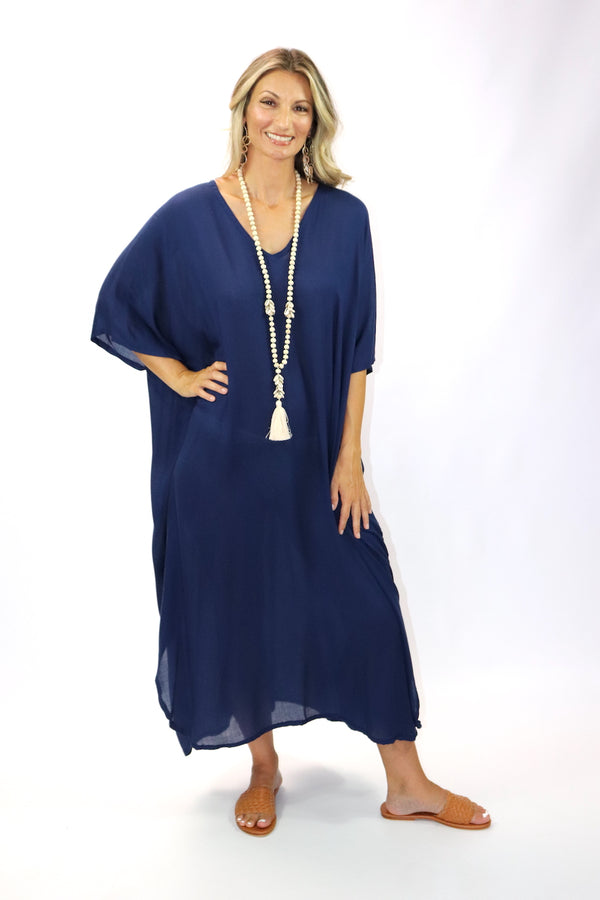 Long Kaftan In Navy