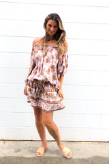 Holiday Dreaming Short Beach Dress/Top In Pink Earth Rose
