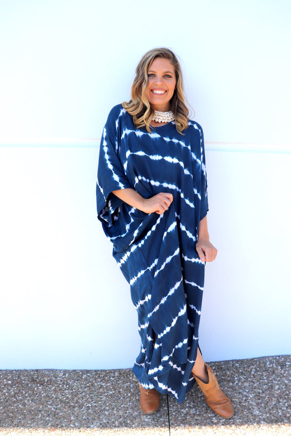 Noosa Blue Long Kaftan