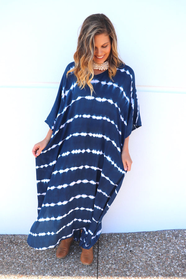 Noosa Blue Long Kaftan