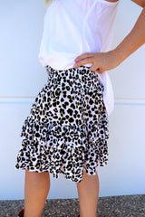 Ripple Effect Mini Skirt Black Leopard