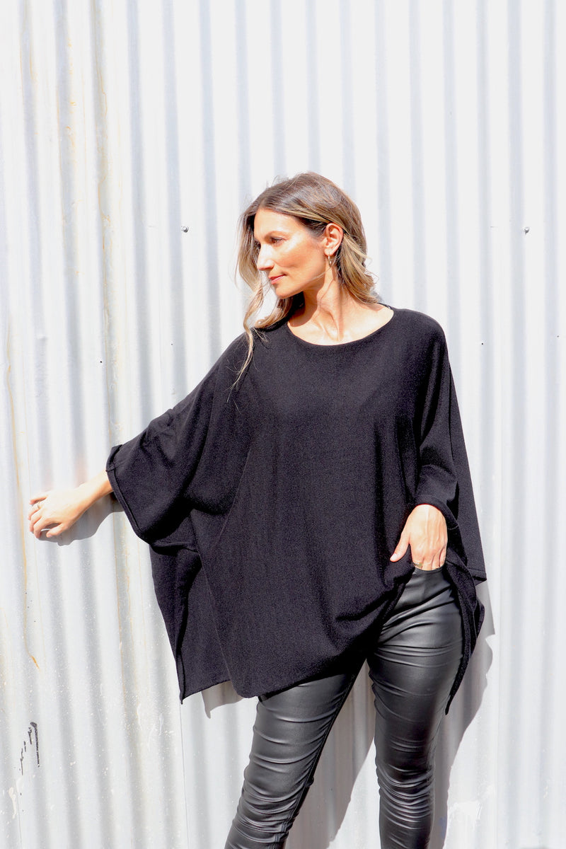 Lux Winter Poncho in Black or Navy