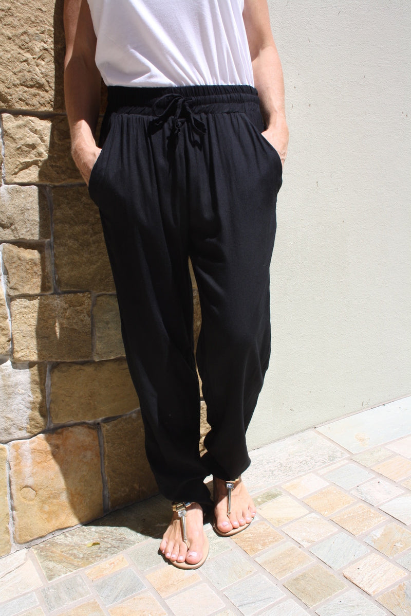 Marina Mirage Elastic Long Pant In Black