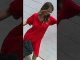 Kokomo Short Sleeve Dress in Red